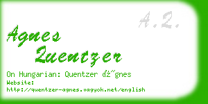 agnes quentzer business card